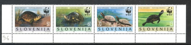1996 - SLOVENIA - PROTEZIONE NATURA TARTARUGHE 4v. - NUOVI - LOTTO/33892