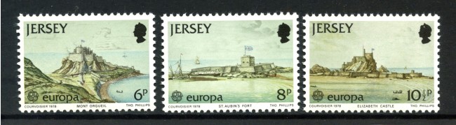 1978 - JERSEY - EUROPA MONUMENTI 3v. - NUOVI - LOTTO/32503