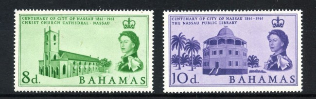1962 - BAHAMAS - LOTTO/47939 - CENTENARIO DI NASSAU 2v. NUOVI