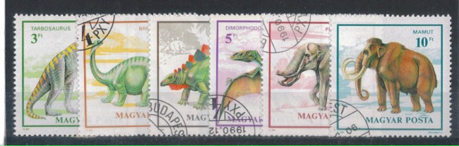 1990 - LOTTO/3255 - UNGHERIA - ANIMALI PREISTORICI - USATI
