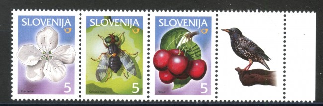2000 - SLOVENIA - FRUTTA GILIEGIA 3v. - NUOVO - LOTTO/34124