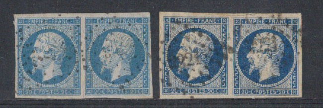 1853/1860 - LOTTO/5225 - FRANCIA- 20c. NAPOLEONE - USATI