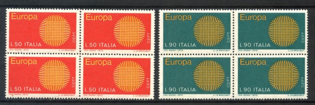 1970 - LOTTO/6525Q - REPUBBLICA - EUROPA 2v. - QUARTINE - NUOVI