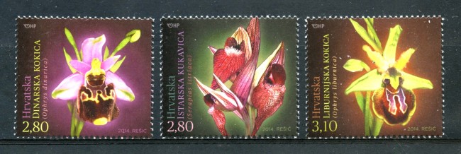 2014 - CROAZIA - ORCHIDEE 3v. - NUOVI - LOTTO/33206