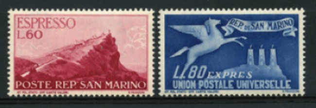 1950 - LOTTO/12018 - SAN MARINO - ESPRESSI 2v. - LING.