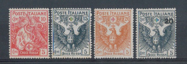 1915/16 - LOTTO/REG105CPNA - REGNO - PRO CROCE ROSSA - NUOVI