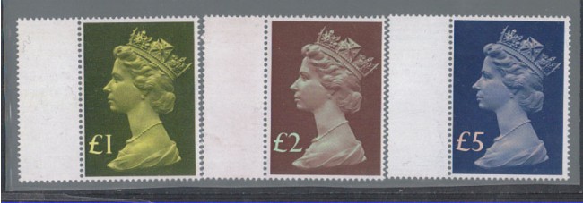 1977- LOTTO/4504 - GRAN BRETAGNA - ALTI VALORI 3v.