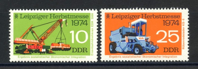 1974 - GERMANIA DDR - FIERA DI LIPSIA 2v.- NUOVI - LOTTO/36500