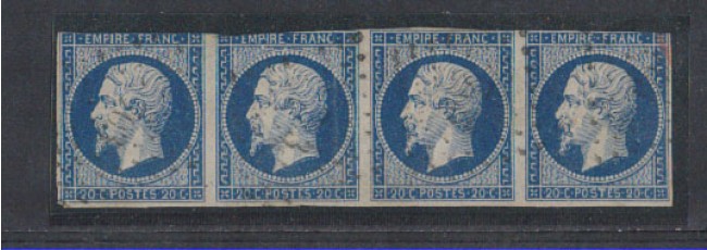 1853/1860 - LOTTO/5224 - FRANCIA - 20c. NAPOLEONE - USATI
