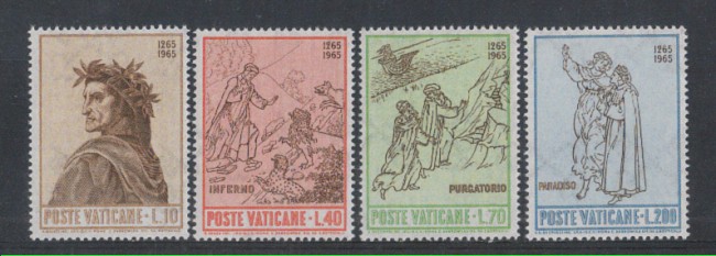 1965 - LOTTO/5904 - VATICANO - DANTE ALIGHIERI 4v.