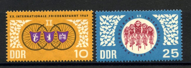 1967 - GERMANIA DDR - CORSA CICLISTICA  2v. - NUOVI - LOTTO/36238