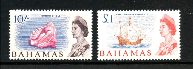 1965 - BAHAMAS - LOTTO/41858 - EFFIGIE DELLA REGINA ELISABETTA 2v. - NUOVI