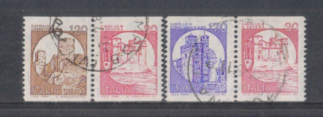 1980 - LOTTO/6726UU - REPUBBLICA - CASTELLI IN BOBINA USATI UNIT