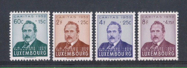 1952 - LOTTO/5587 - LUSSEMBURGO - CARITAS 4v.