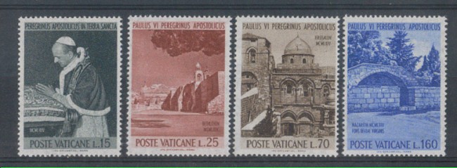 1964 - LOTTO/5895 - VATICANO - PELLEGRINAGGIO TERRA SANTA 4v.