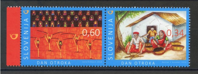 2014 - SLOVENIA - GIORNATA DELL'INFANZIA  2v. - NUOVI - LOTTO/34591