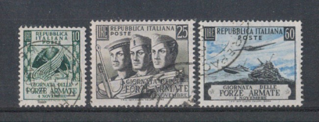 1952 - LOTTO/6189U - REPUBBLICA - FORZE ARMATE 3v. USATI