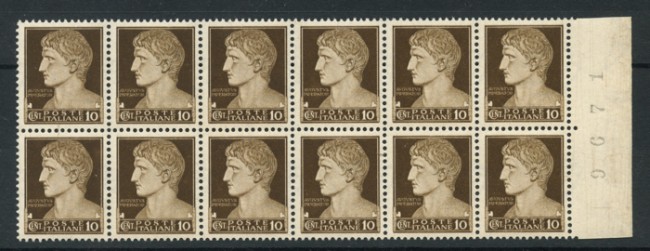 1929 - LOTTO/13616 - REGNO - 10 c. IMPERIALE - BLOCCO DI 12  NUOVO