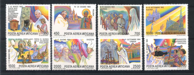 1986 - LOTTO/22193 - VATICANO - POSTA AEREA VIAGGI 8v. - NUOVI