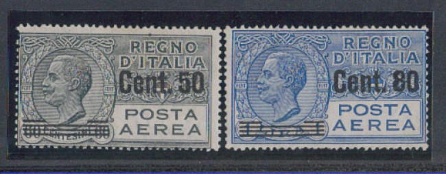 1927 - LOTTO/REGA11CPL - REGNO - POSTA AEREA 2v. T/L