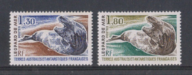 1980 - ANTARTICO FRANCESE - LOTTO/4972 - FAUNA MARINA 2v.