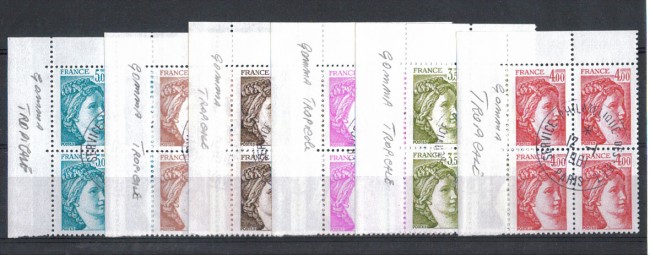 1981 - LOTTO/5253 - FRANCIA - SABINE GOMMA TROPICALE USATI