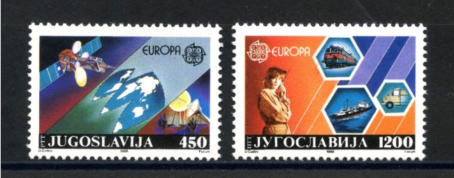 1988 - JUGOSLAVIA - LOTTO/38438 - EUROPA TRASPORTI 2v. - NUOVi