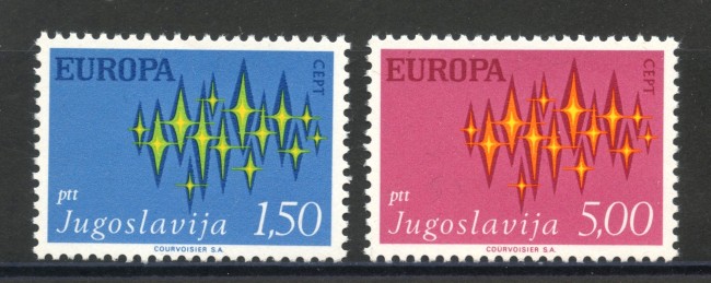 1972 - JUGOSLAVIA - EUROPA  2v. NUOVI - LOTTO/34803