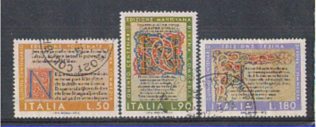 1972 - LOTTO/6564U - REPUBBLICA - DIVINA COMMEDIA USATI