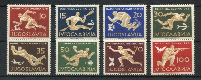 1956 - JUGOSLAVIA -  OLIMPIADI DI MELBOURNE  8 v.  - NUOVI- LOTTO/33805