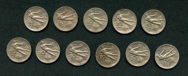 1908/1922 - LOTTO/M18682 - REGNO - 20 cent. LIBERTA' LIBRATA - SERIE COMPLETA