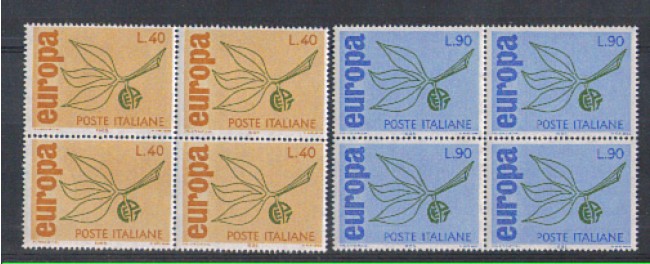 1965 - LOTTO/6441Q - REPUBBLICA - EUROPA 2v. QUARTINE
