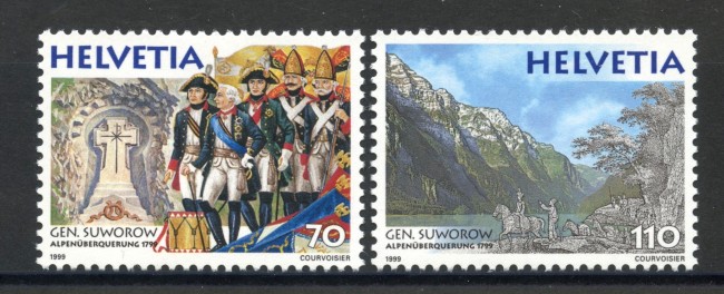 1999 - SVIZZERA - TRAVERSATA DELLE ALPI 2v. - NUOVI  - LOTTO/37322