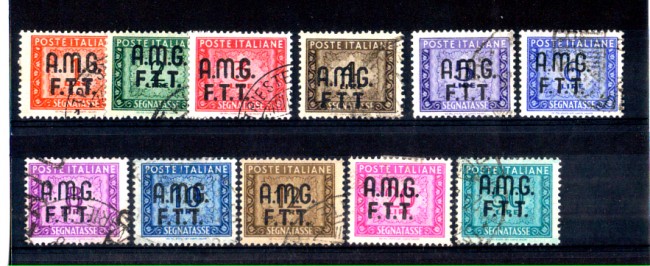 1947/49 - LOTTO/10696 - TRIESTE  A - SEGNATASSE 11v. - USATI