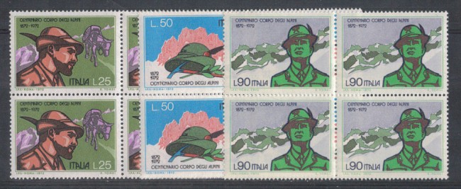 1972 - LOTTO/6558Q - REPUBBLICA - CORPO ALPINI QUARTINE