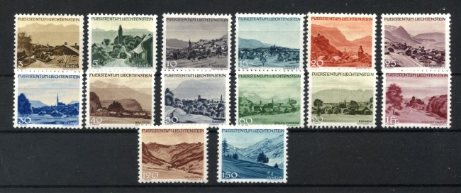 1944 - LIECHTENSTEIN - LOTTO/40907 - VEDUTE  14 v. - LINGUELLATI