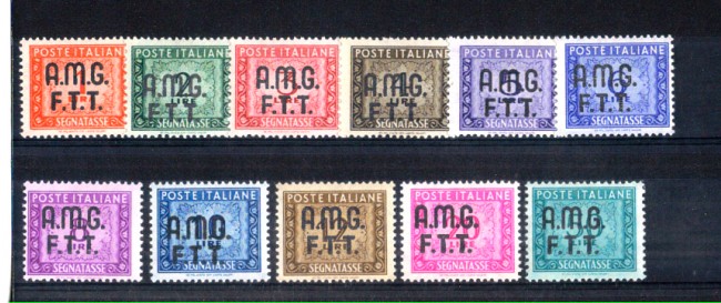 1947/49 - LOTTO/11017 - TRIESTE -A-  SEGNATASSE SOPRASTAMPATI 11v. - LING.