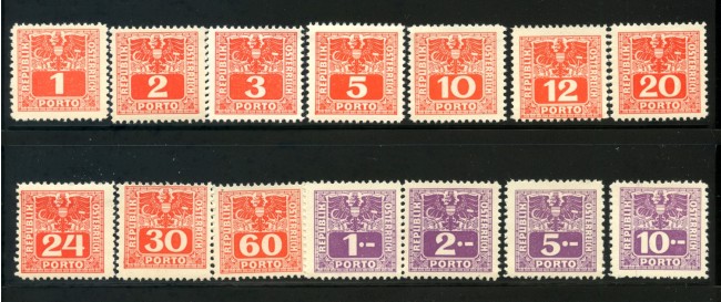 1945 - AUSTRIA - SEGNATASSE 14v. NUOVI - LOTTO/34054