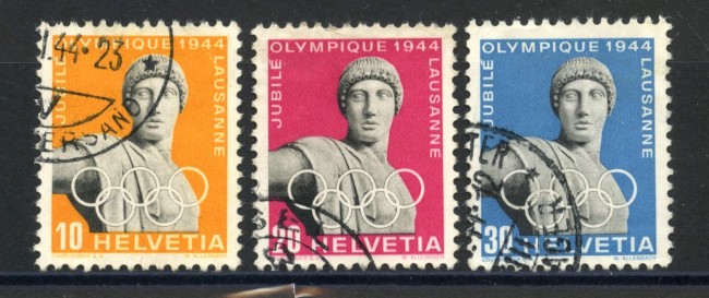 1944 - LOTTO/39373 - SVIZZERA - COMITATO OLIMPICO 3v. - USATI