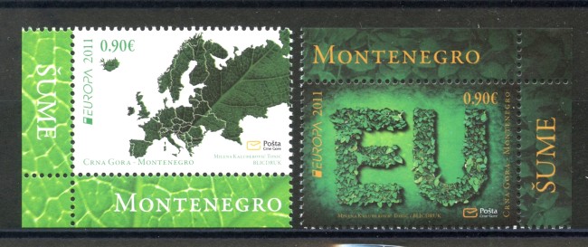 2011 - MONTENEGRO REPUBBLICA - EUROPA  FORESTE  2v. - NUOVI - LOTTO/34901