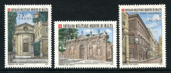 1976 - SOVRANO MILITARE DI MALTA - SEDI DELL'ORDINE  3v. NUOVI - LOTTO/32257