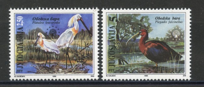 1996 - JUGOSLAVIA - PROTEZIONE NATURA UCCELLI 2v. - NUOVI - LOTTO/35450