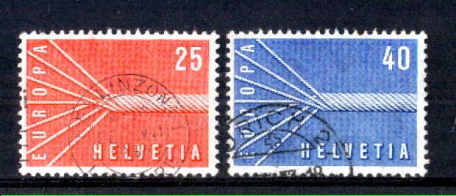 1957 - LOTTO/SVI596CPU - SVIZZERA - EUROPA 2v. - USATI