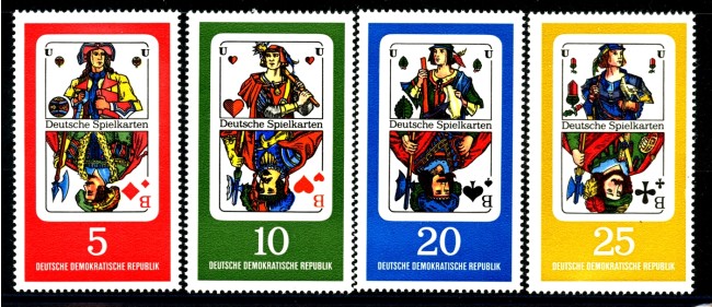 1967 - GERMANIA DDR - CARTE DA GIOCO  4v. - NUOVI - LOTTO/36243