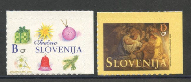 2003 - SLOVENIA - NATALE E NUOVO ANNO 2v. - NUOVI  ADESIVI - LOTTO/34205