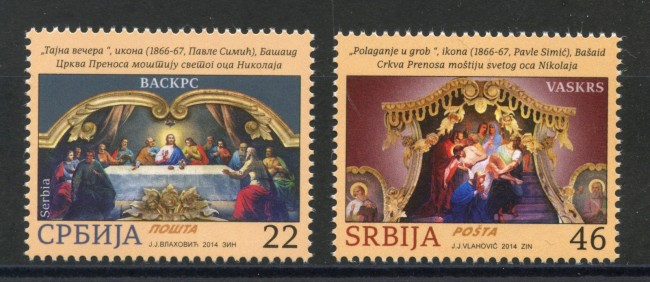 2014 - SERBIA REPUBBLICA - PASQUA 2v. - NUOVI - LOTTO/35243