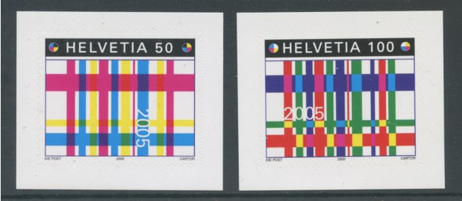 2005 - LOTTO/23869 - SVIZZERA - IL MIO FRANCOBOLLO 2v. - NUOVI ADESIVI