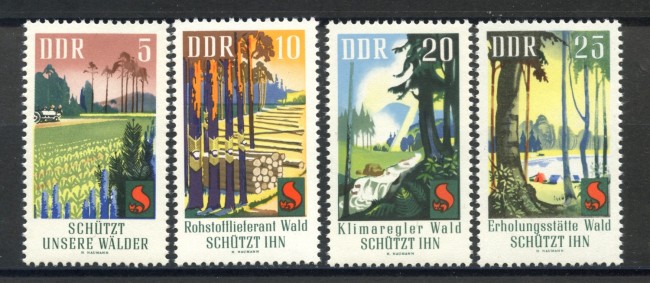 1969 - GERMANIA DDR - PROTEZIONE DEI BOSCHI 4v. - NUOVI - LOTTO/36305
