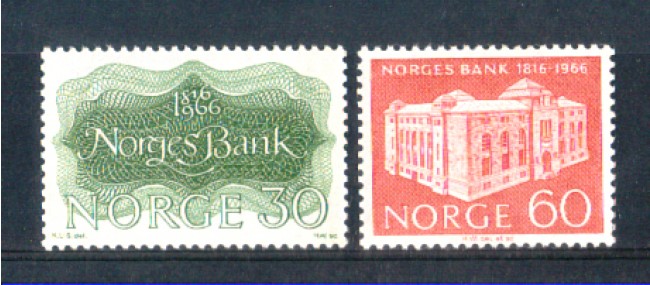 1966 - LOTTO/NORV498CPN - NORVEGIA - BANCA NAZIONALE - NUOVI