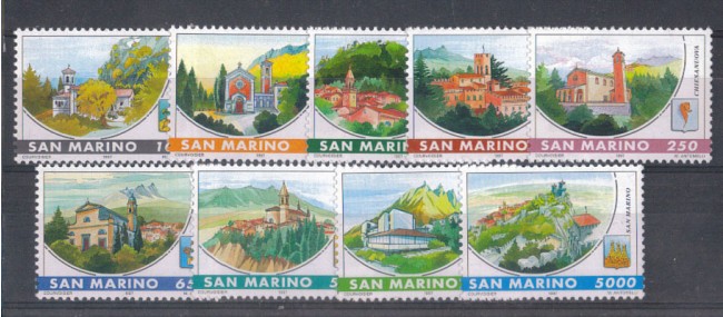 1997 - LOTTO/8176 - SAN MARINO - CASTELLI 9v. - NUOVI